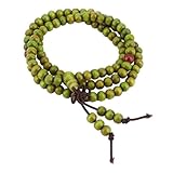 Yosoo Green 6mm Sandalwood 108 Buddhist Prayer Beads Hand Chain Mala Beads Bracelet Necklace