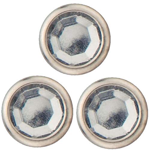 Prym 403630 Creative Decor Round Pinning 7 mm Silver col, Strass, 7mm Ø, Silber, 24 Stück