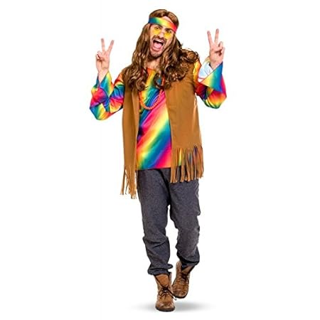 Folat 63383 Hippie-Outfit Männer-Größe XL-XXL