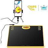 Huion HS64 Graphics Drawing Tablet Android Devices Supported 8192 Pen Pressure with Battery-Free Stylus(Chips Special Edition)