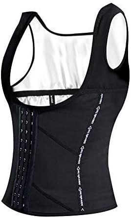 Jomlun サウナスーツ レディース 発汗 お腹引き締め ベスト式 コルセット 運動着 基礎代謝 ダイエット トレーニング 猫背矯正 バストアップ フィットネス ブラック