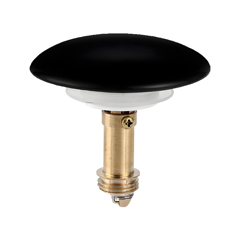 Matt Black Pop-Up Sink Plug Replacement – 66mm Click Clack Stopper for Bathroom Vanity, Lavatory, and Basin Sinks