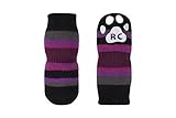RC Pet Products Pawks Dog Socks, X-Small, Purple Stripes