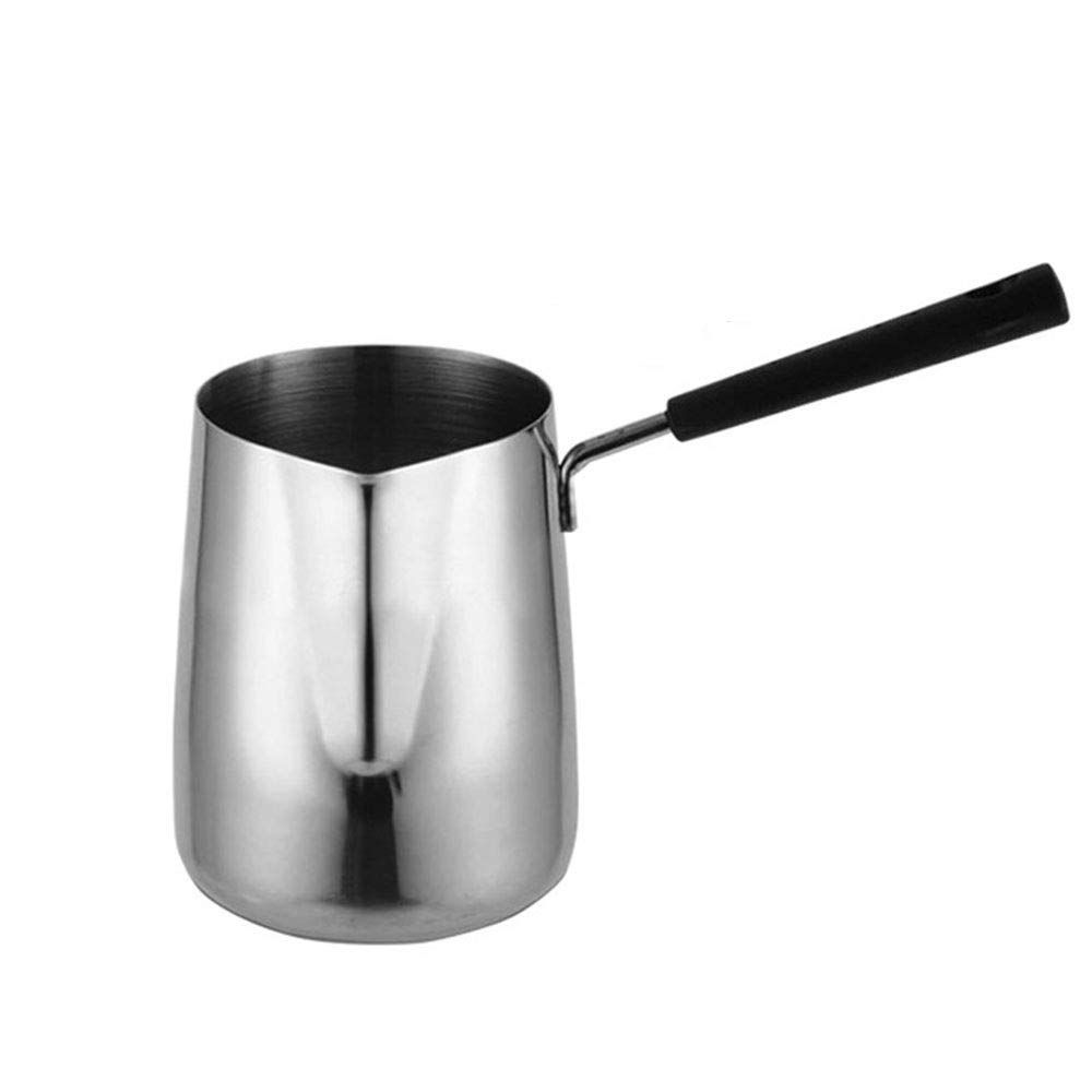ZHANGTING Induction-Safe Non-Stick Stainless Steel Milk Pan Coffee Maker, Small Milk Pot Tea Coffee Boiling Pot (1000ML)