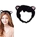 Cute Women Headbands Cat Ear Elastic Hair Band Shower Wash Hair Band Head Wear Black