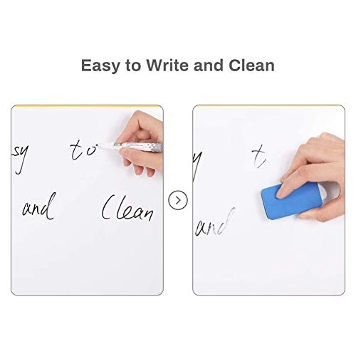 SIOSSION Small Whiteboard Set Double Sided Hanging Whiteboard Message Scoreboard Easy to Clean Wall White Board for Cubicle Office, School(1 Pack)