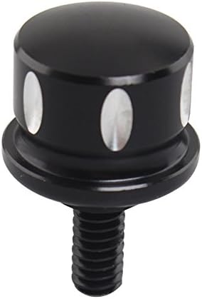 1/4"-20 Black CNC Edge Cut Aluminum Seat Bolt Seat Quick Mount Bolt Screw Cap for Harley Davidson 1996-2017