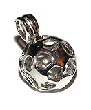 Soccer Ball Bead Cage - Old School Geekery TM Brand Jewelry Making Supplies - Hollow Silver Plated Bead Cage Pendant - Add your own Pearls, Stones, Rock to Cage, or add Perfume and Essential Oils to Create a Scent Diffusing Necklace