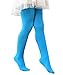 Zando Girls Stretchy Dance Tights Comfort Cotton Colorful Leggings Pants Elastic Ballet Footed Tight for Girl Blue Medium