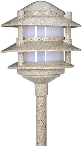Low Voltage Sand Outdoor Halogen 3-Tier Path Light