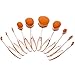 Summifit 10 Pcs Soft Oval Brushes Set Foundation Concealer Eyeliner Eyeshadow Blush Contour Makeup Brush Kit Cosmetic Tools
