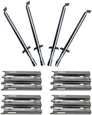 Gas Grill 4Pack SS Burner and SS Heat Plate Replacemen​t For Jenn Air :JA460, JA461, JA461P, Vermont Castings Gas Grill Models