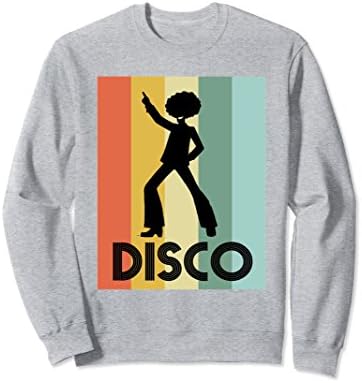 Unisex Disco Dancing Sweatshirt Gift for 70s Disco Dancer Retro 2XL Heather Grey