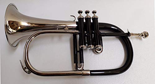 SHREYAS TF45 Bb Flat NICKLE BLACK Flugel Horn With Free Hard Case+Mouthpiece