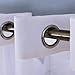 NICETOWN White Voile Textured Sheer Curtains, Grommet Top Medium Length 63