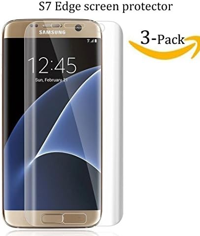 Samsung Galaxy S7 Edge Screen Protector Full Screen Coverage Anti-Explosion HD Ultra Clear Film (3 Pack)