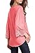 OMZIN Women's Flare Sleeve Lace Splice Loose Trim Casual Blouse T-Shirt Tops