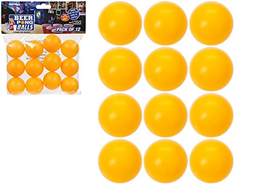 MVS Wholesale Pack Of 12 Orange Beer Pong Game Spare Balls.