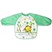 MOMLOVES - Waterproof Sleeved Bib,Infant Toddler Baby Waterproof Bib,6-36 Months (Orange(Lions)+Green(Monkey))