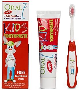 Oral7 Kids Fluoride Anticavity Toothpaste with Free-Toothbrushes