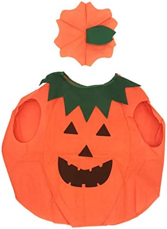 Halloween Pumpkin Costume for Kids Boys Girls Party Fancy Dress Up Clothing Orange