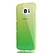 AIIYG DS(TM) Samsung Galaxy S7 Edge, G9350 Gradient Color Mirror Soft TPU Case with Shockproof PC Bumper for S7 Edge (Green)