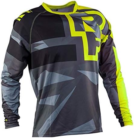 eroute66 Outdoor Motorcycle Motocross MTB Bike Cycling Jersey Unisex Long Sleeve T-Shirt - Red+Black XXXL