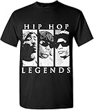 Hip Hop Legend Graphic T-shirts Tupac Eazy E Biggie XL Black
