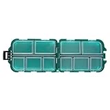 ttnight Mini Waterproof Plastic Box Fishing Tackle Box Small Accessory Box Square Fishhook Box Outdoor