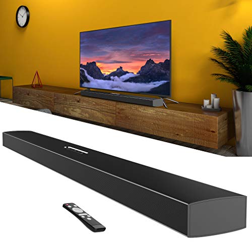 Meidong Soundbar,Sound Bars for TV Bluetooth Speakers Large Size 43 Inch High-Power 72 Watts with Stereo HiFi Opt Remote Control Home Theater System