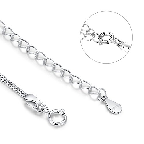 Glittel-Cavigliere-doppia-catena-a-piedi-nudi-donna-di-argento-sterling-925-Modello-Classico-di-pallasandalo-regolabile-da-205-26cm-confezione-regalo