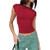 Open Back Top for Woman Sexy Backless T-Shirts Short Sleeve Cute Going Out Tops Slim Fit Crewneck Summer Casual Y2K Tops