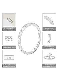 Spoil Cupid - Anillo apilable de plata de ley chapada en oro de 14 quilates con circonitas cúbicas para mujer