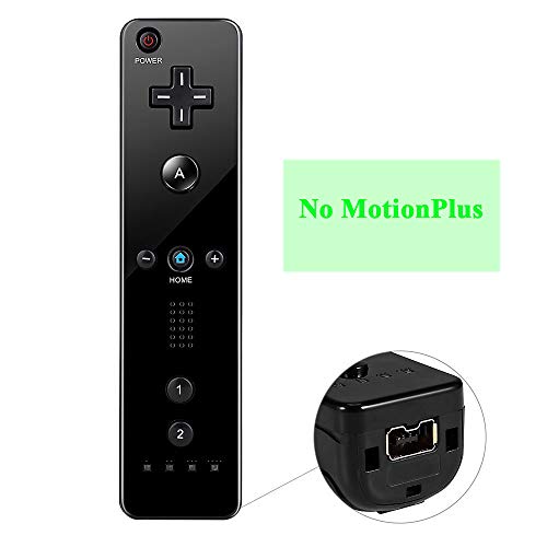 Wii Remote Controller for Wii/Wii U Console, Wiimote Controller for Nintendo (NO Skin NO Wrist Strap NO MotionPlus Inside), Black