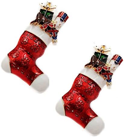 クリスマスブローチ エナメルピン クリスマスファッションジュエリー レディースギフト 2個パック