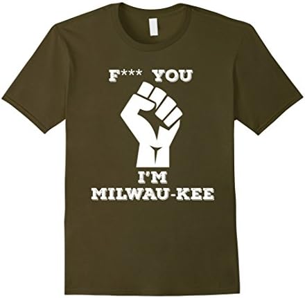 Mens F You I'm Milwau-kee - Lion of London Bridge Small Olive
