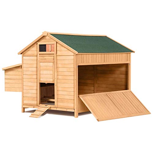 IDMarket - Poulailler Chalet en Bois 15 à 18 Poules avec pondoir