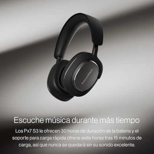 Auscultadores Bluetooth over-ear Px7 S3, cancelamento de ruído, som de alta resolução, aptX lossless, reprodução de 30 horas, 8 microfones, carregamento rápido - preto antracite