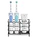Amazer Electric Toothbrush Holder, Stainless Steel Rustproof Metal Bathroom Toothpaste Holder Stand with Multi-Functional 5 Slots for Electric Toothbrush, Black