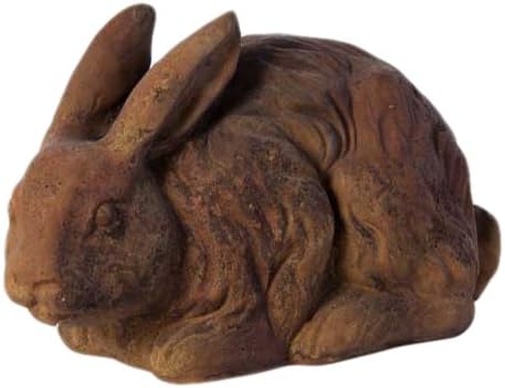 Orlandi Statuary FS8557 Countryside Rabbit Garden Statue, Autumn Rose