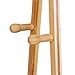 SONGMICS Clothes Rack on Wheels, Rolling Garment Rack with 2-Tier Storage Shelves, Hall Tree with 4 Coat Hooks for Shoes, Clothing, Bamboo URCR52N