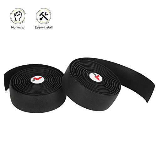 Silicone Bicycle Handlebar Tape Gel Bar Tape Wrap for Road Bikes and Cycling (Black)
