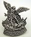 Pewter Saint St Michael the Archangel Traveling Car Visor Clip, 2 Inch