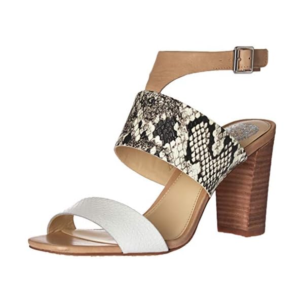 Vince Camuto Reselm Heeled Sandal - Square Toe Mule With Quilted Strap & Padded Footbed