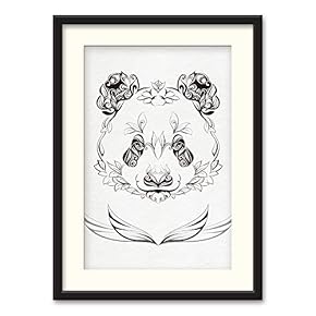 Black Paper Framed Canvas Wall Art...