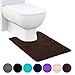 Buganda Memory Foam U-Shaped Contour Toilet Rugs, Non Slip Absorbent, Thick Soft Washable Bathroom Mat, Floor Carpet Bath Rugs Mat for Toilet Base (24