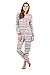 Ashford & Brooks Women's Fleece Hooded One Piece Pajama Union Jumpsuit