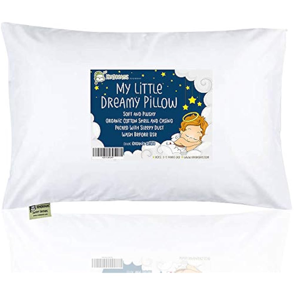 Toddler Baby Bedding Pillow With Pillowcase 13X18 Soft Organic Cotton