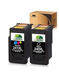 JARBO cartucho de tinta Canon PG-240XL CL-241XL remanufacturado para Canon PIXMA MG2120 MG2220 MG3120 MG3122 MG3220 MG3222 MG3520 MG4120 MG4220 MX372 MX392 MX432 MX439 MX452 MX459 MX472 MX479 MX512 MX522 MX532, 1 Negro+1 Tri-Color