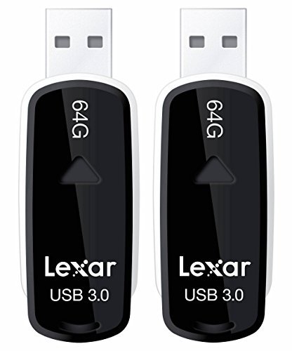 Lexar jumpdrive s37 64gb usb 3.0 flash drive - 2-pack b…